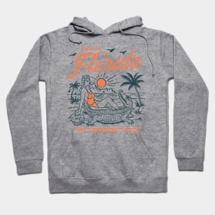 Florida Vintage Gator Beach Sunshine State Hoodie